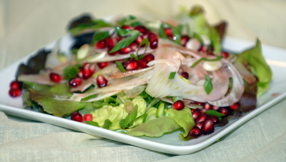 Salad of Fennel, Pomegranate, and Scallions