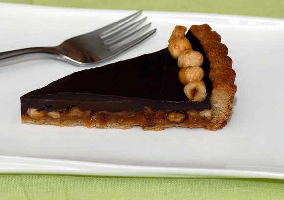 Chocolate-Caramel Hazelnut Tart