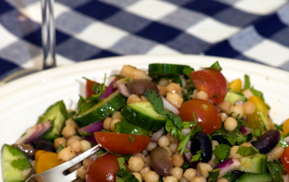 Couscous Salad with Olives, Tomatoes & Herbs