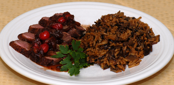 Magret of Duck with Sour Cherries