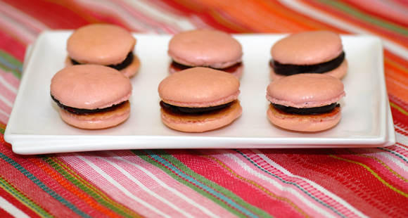 Raspberry-Chocolate Macarons
