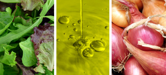 Lettuce, Olive Oil, and Shallots