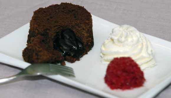 Soft-Centered Chocolate Cakes with Blood Orange Granita